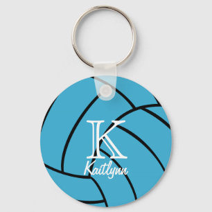 Turquoise Volleyball Monogram Keychain Schlüsselanhänger