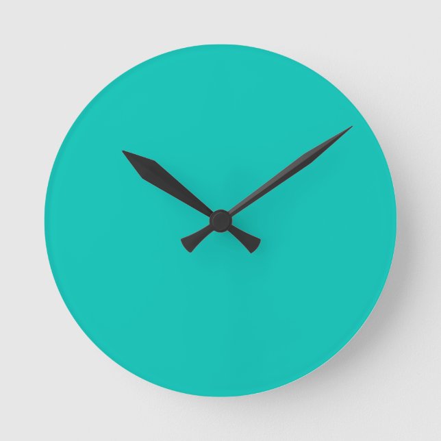 Turquoise Wall Clock Runde Wanduhr (Vorderseite)