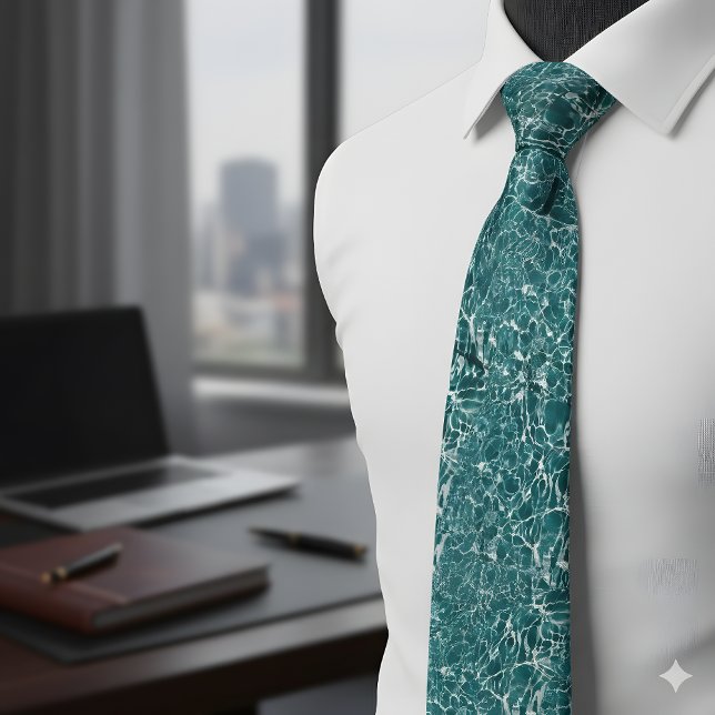 Turquoise Water Caustics Tie Krawatte (Von Creator hochgeladen)