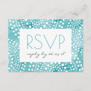 Turquoise Watercolor Bali Boho UAWG RSVP Karte