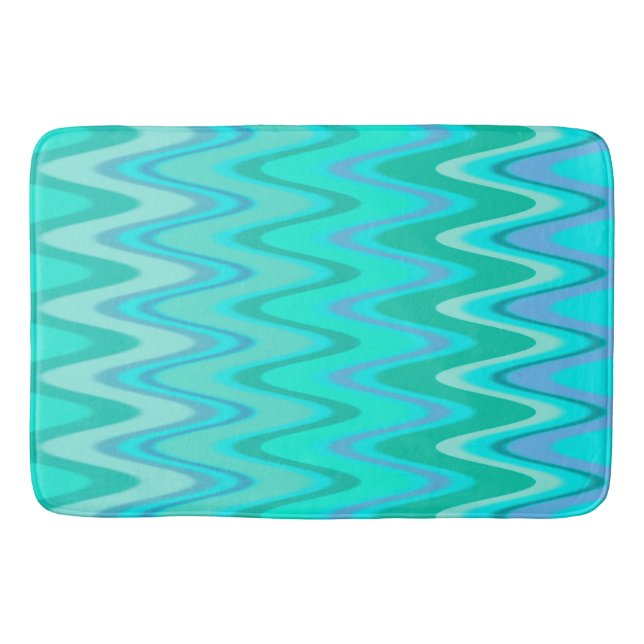 Turquoise Waves Badematte (Vorderseite)