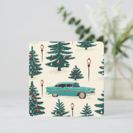 Turquoise-Weihnachtsfahrt im Stil der Mitte des 20