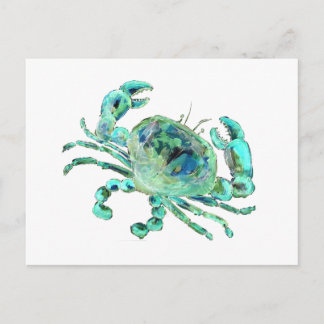 Turquoise Weltraumkrabbe Postkarte