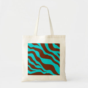 Turquoise Zebra Print Totbeutel Tragetasche