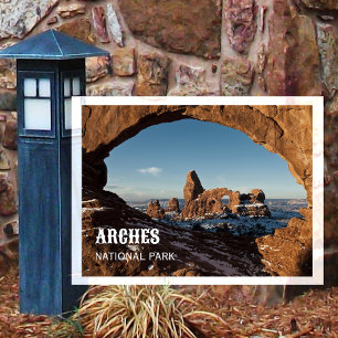 Turret Arch durch Nordfenster, Arches NP Utah Postkarte