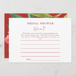 Turscan Pomegranate Who I Brautparty Game Einladung