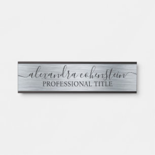 Türschild für Ihr Unternehmen, Faux-Silber