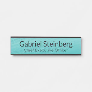 Türschild für modernes professionelles Büro in Tea