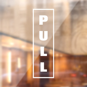 Türschild zum Ziehen, Fensteraufkleber