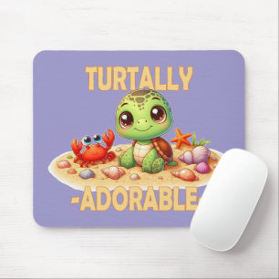 Turtally Adorable fun pudeln Niedlich Turtle Carto Mousepad