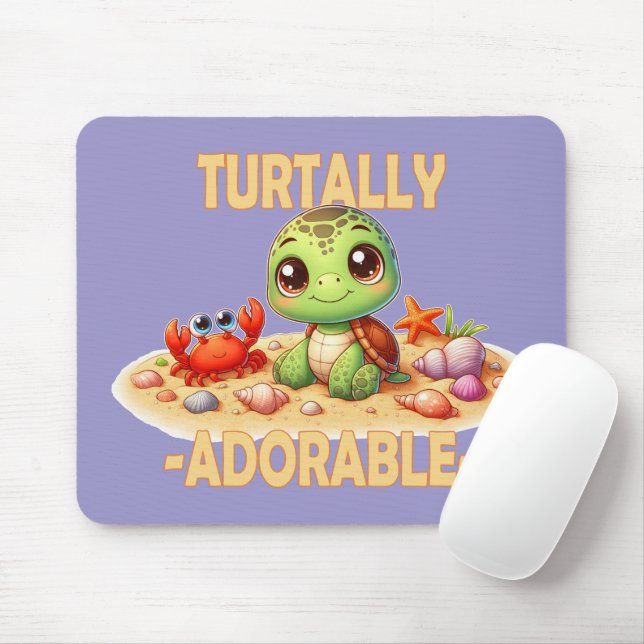 Turtally Adorable fun pudeln Niedlich Turtle Carto Mousepad (Mit Mouse)
