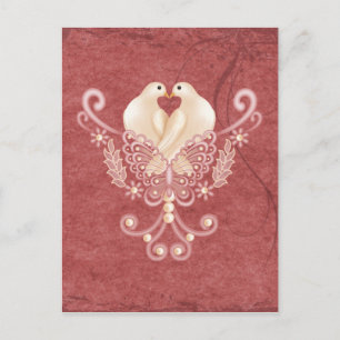 Turteltauben - Liebe Doves Postkarte