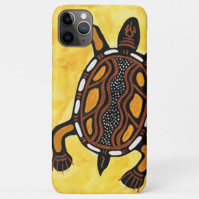 Turtle - Aboriginal Inspirred Art Painting Case-Mate iPhone Hülle (Rückseite)