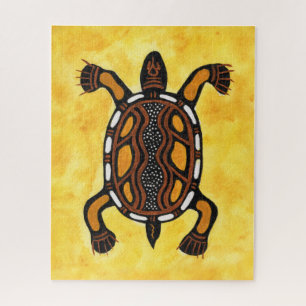 Turtle - Aboriginal Inspirred Art Painting Puzzle