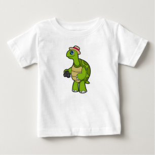 Turtle als Fotograf mit Kamera Baby T-shirt
