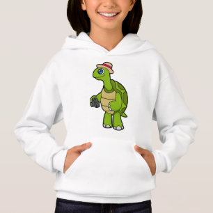 Turtle als Fotograf mit Kamera Hoodie