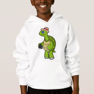 Turtle als Fotograf mit Kamera Hoodie