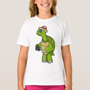 Turtle als Fotograf mit Kamera T-Shirt