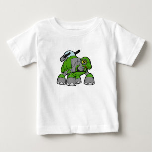 Turtle als Roboter mit Cannons Baby T-shirt