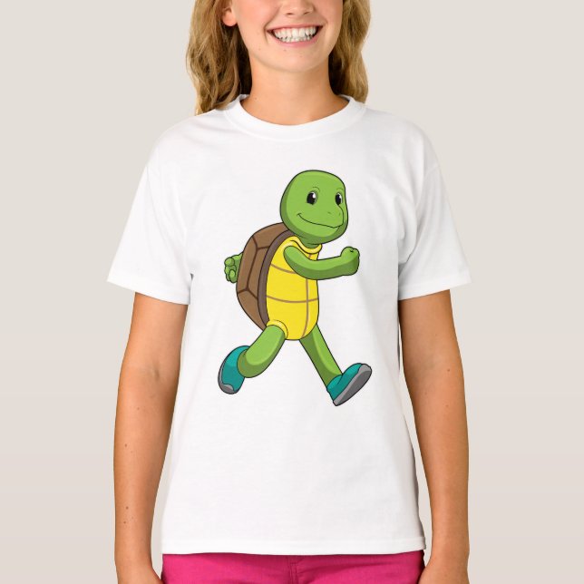 Turtle als Runner beim Laufen T-Shirt (Vorderseite)