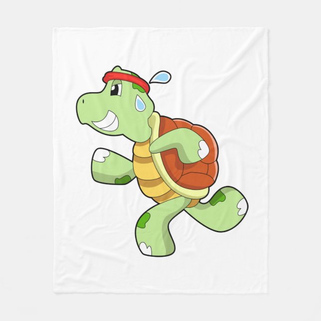 Turtle als Runner Fleecedecke (Vorderseite)