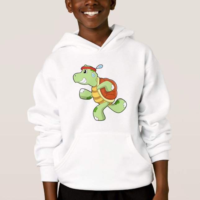 Turtle als Runner Hoodie (Vorderseite)