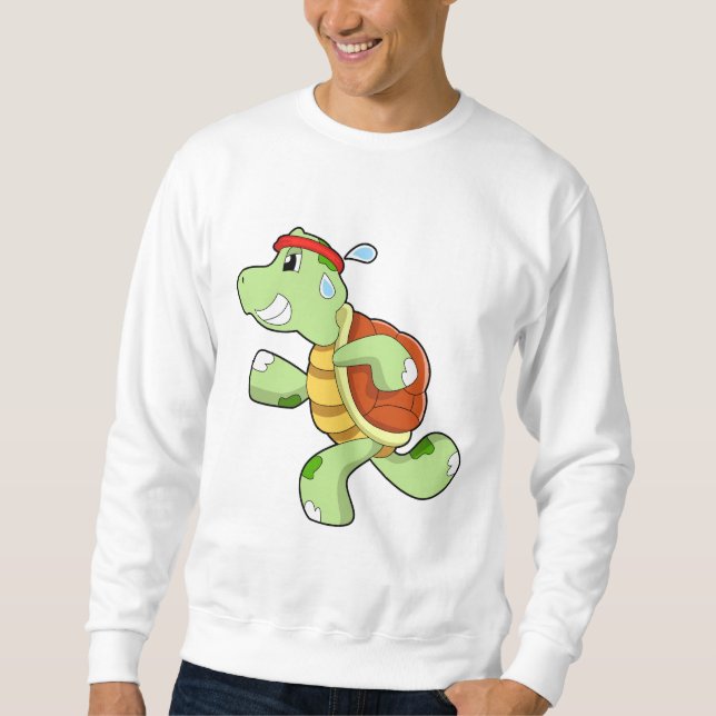 Turtle als Runner Sweatshirt (Vorderseite)