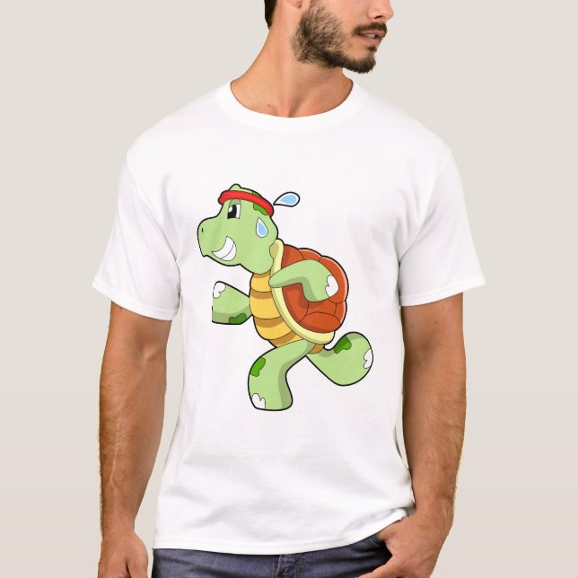 Turtle als Runner T-Shirt (Vorderseite)