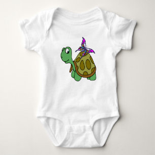 Turtle and Butterfly Baby Strampler