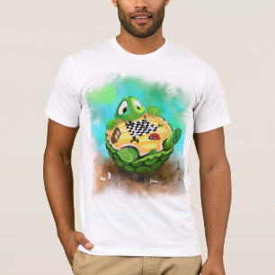 Turtle and Ladybug Playing Schach - Cartoon Zeichn T-Shirt