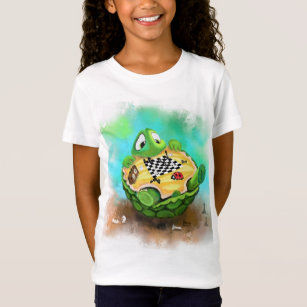 Turtle and Ladybug Playing Schach - Cartoon Zeichn T-Shirt