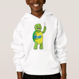 Turtle as Teacher with Book & Pointer Hoodie