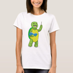 Turtle as Teacher with Book & Pointer T-Shirt