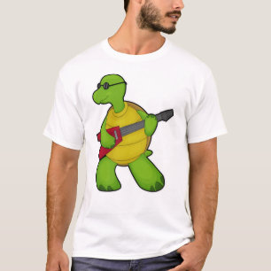 Turtle at Music mit Gitarre & Sonnenbrille T-Shirt