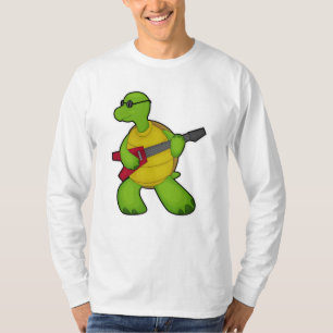 Turtle at Music mit Gitarre & Sonnenbrille T-Shirt
