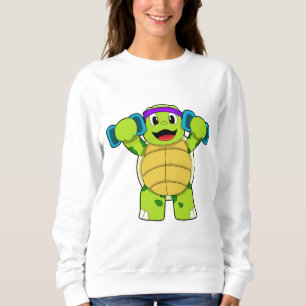 Turtle at Strength Training & Dumbells Sweatshirt