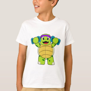 Turtle at Strength Training & Dumbells T-Shirt