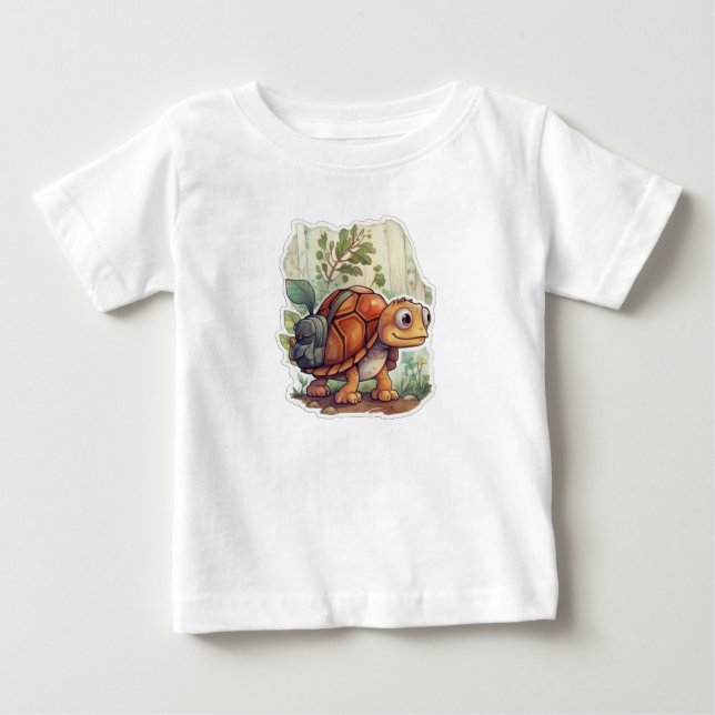 Turtle auf Tour Baby T-shirt (Vorderseite)