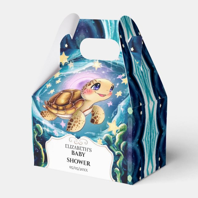 Turtle Baby Dusche Geschenkschachtel (Vorderseite)