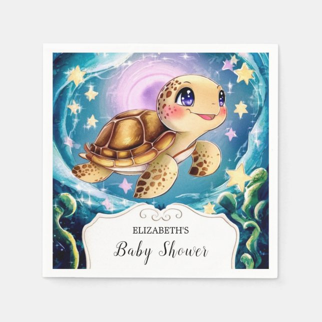 Turtle Baby Dusche Serviette (Vorderseite)