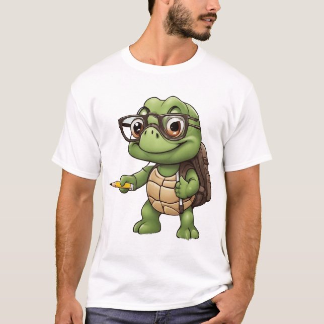 Turtle back to school T-Shirt (Vorderseite)
