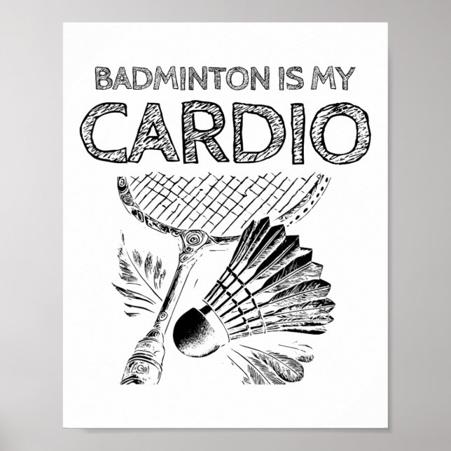 Turtle Badminton Player Shuttle Racket 1 Poster (Vorne)