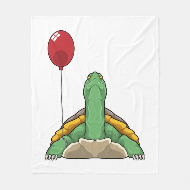 Turtle Balloon Fleecedecke (Vorderseite)