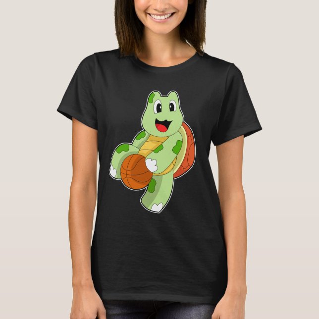 Turtle Basketball-Spieler Basketball T-Shirt (Vorderseite)