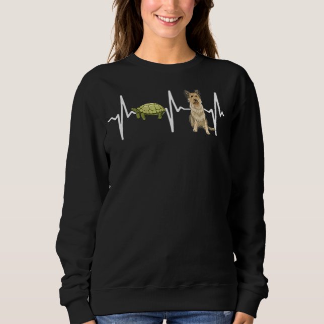 Turtle Berger Picard Heartbeat Dog Sweatshirt (Vorderseite)