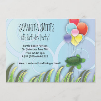 Turtle Birthday Einladung