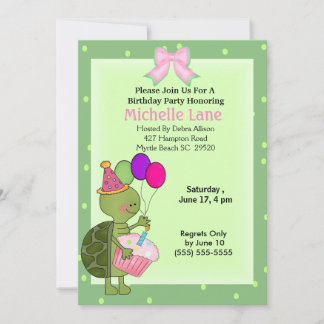 Turtle Birthday Einladung