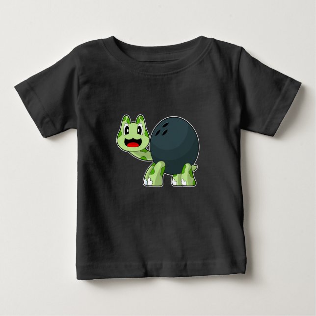 Turtle Bowling Bowling Baby T-shirt (Vorderseite)