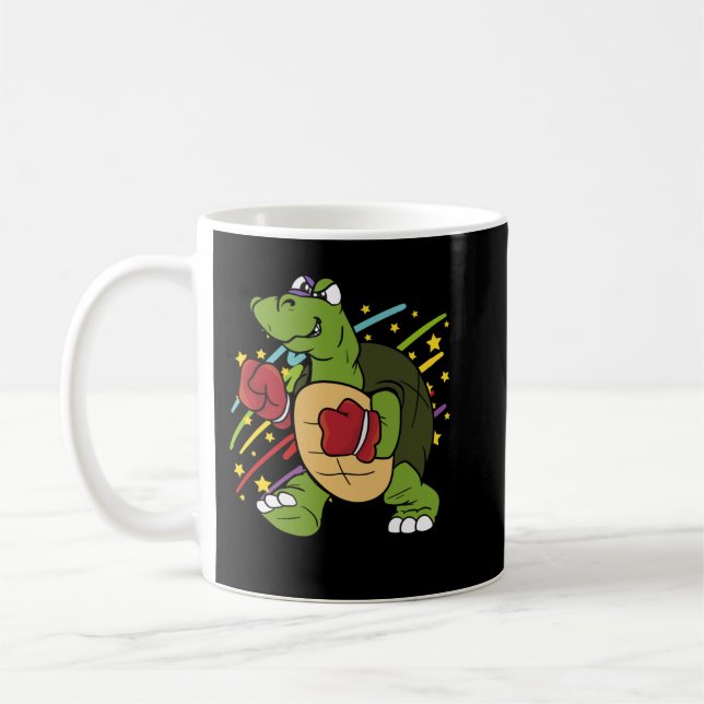 Turtle Boxer Boxers Animals Funny Niedlich Sweet Kaffeetasse (Links)