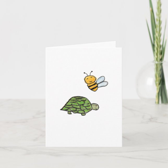 Turtle Bumblebee Dankeskarte (Vorderseite)